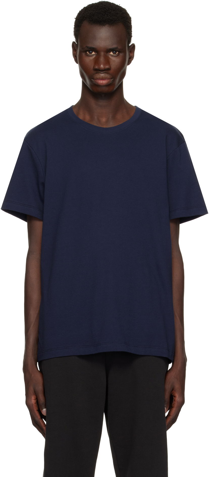 Majica kratkih rukava SKIMS SKIMS Cotton Classic T-Shirt Tamnoplava | TP-TSH-5701M-NAVY