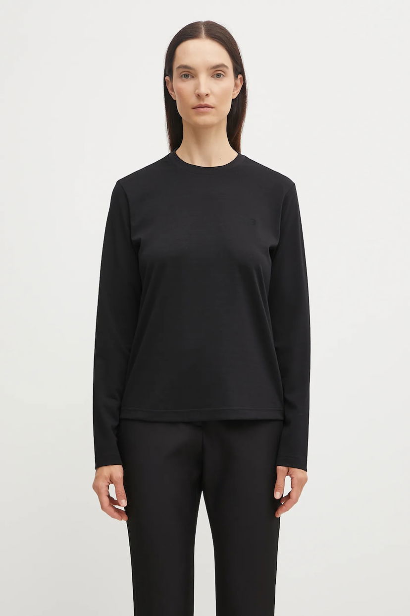 Majica kratkih rukava Y-3 Y-3 Regular Wool Long Sleeve T-Shirt Crna | JX2291