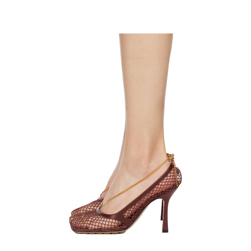 Tenisice i cipele Bottega Veneta Stretch Heeled Sandals "Burgundy" Tamnocrvena | 578321 VBPS1