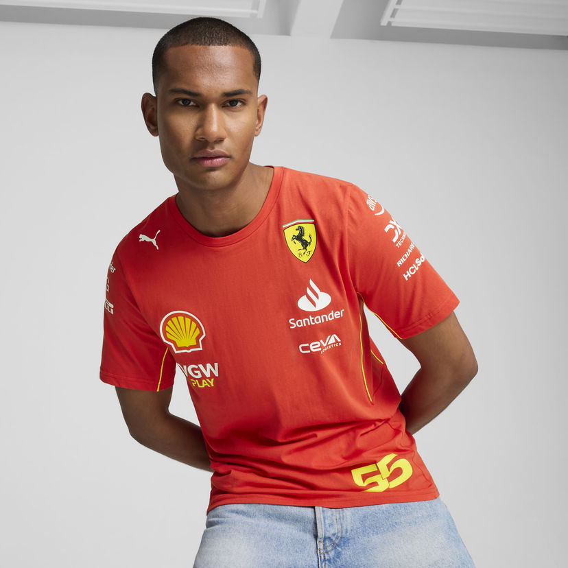 Majica kratkih rukava Puma Scuderia Ferrari Sainz T-Shirt Crvena | 763604_01