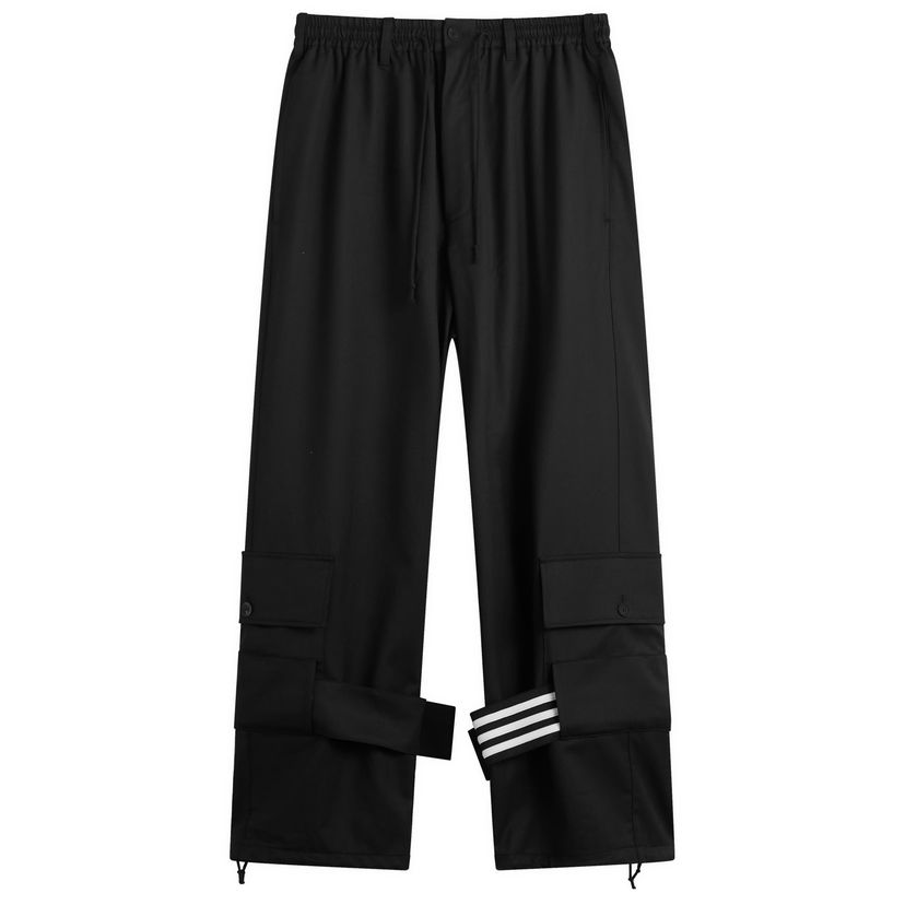 Cargo hlače Y-3 Y-3 Three Stripe Cargo Pants, Size Large Crna | JX7297