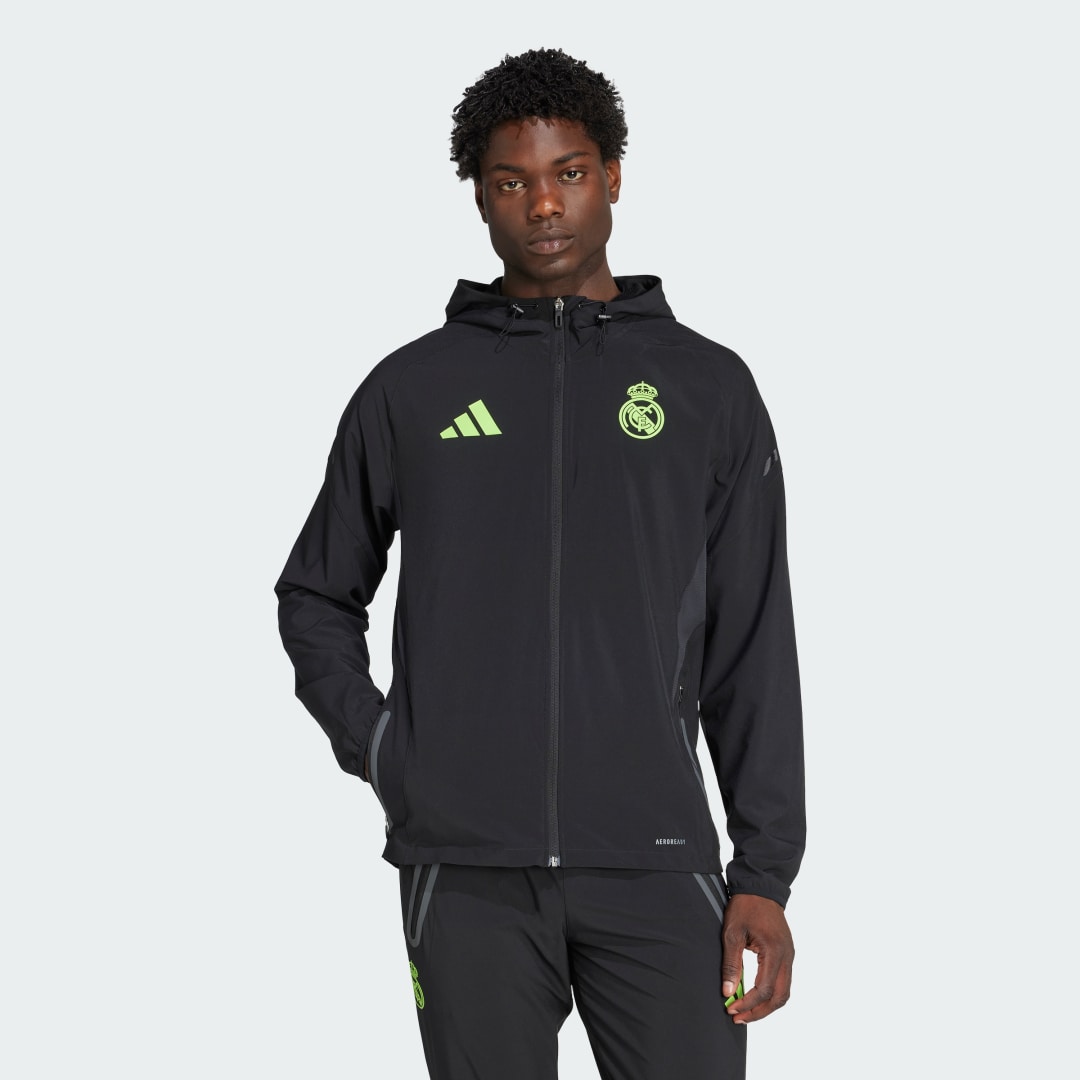 Jakna adidas Performance Real Madrid Tiro 25 Pro Vis Tech Travel Jacket Crna | JV5324, 0