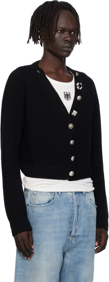 Džemper VETEMENTS VETEMENTS Fancy Button Cropped Cardigan Crna | WH76KN220B, 1