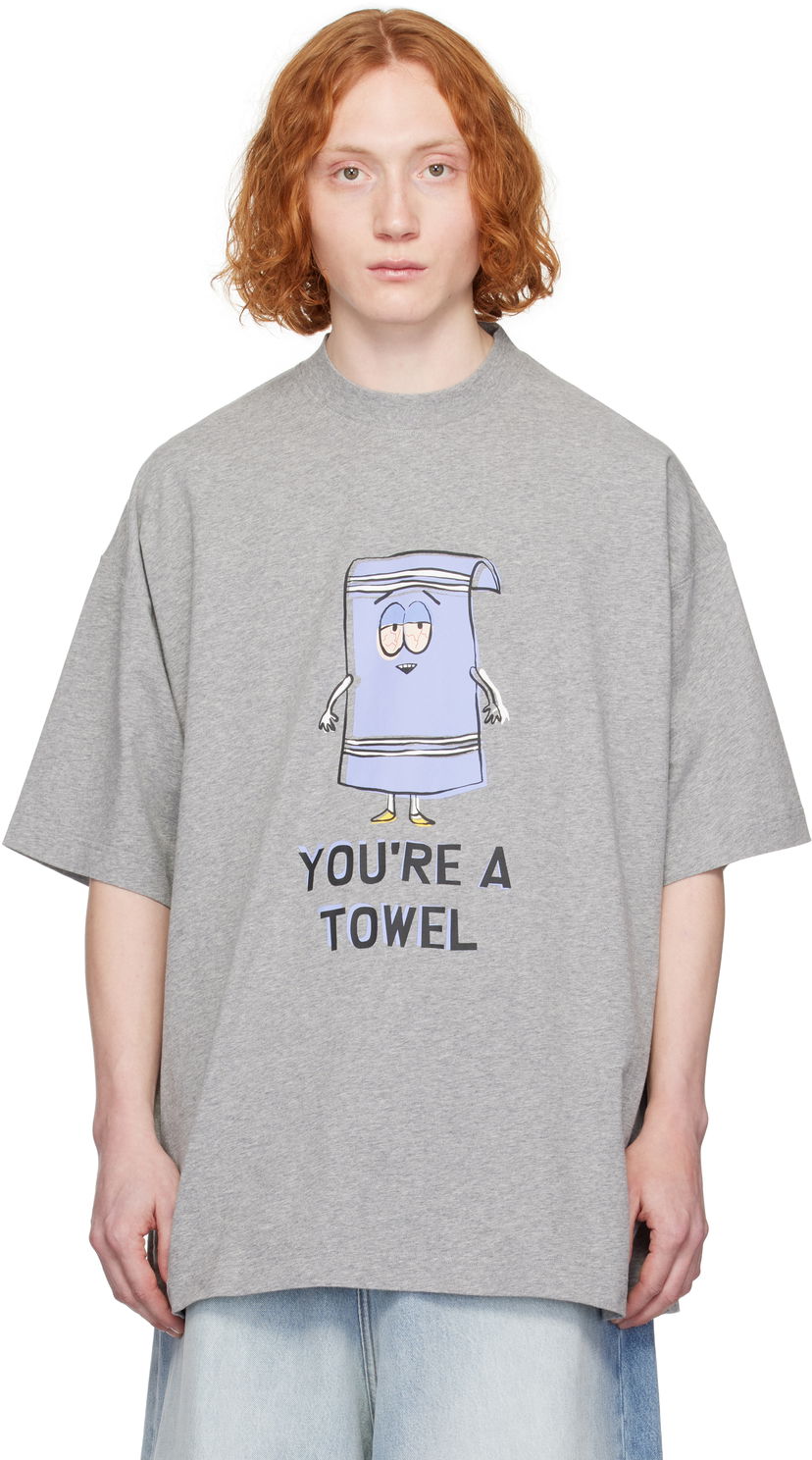 Majica kratkih rukava VETEMENTS Vetements 'You're a Towel' Oversized T-Shirt Siva | UA66TR615G