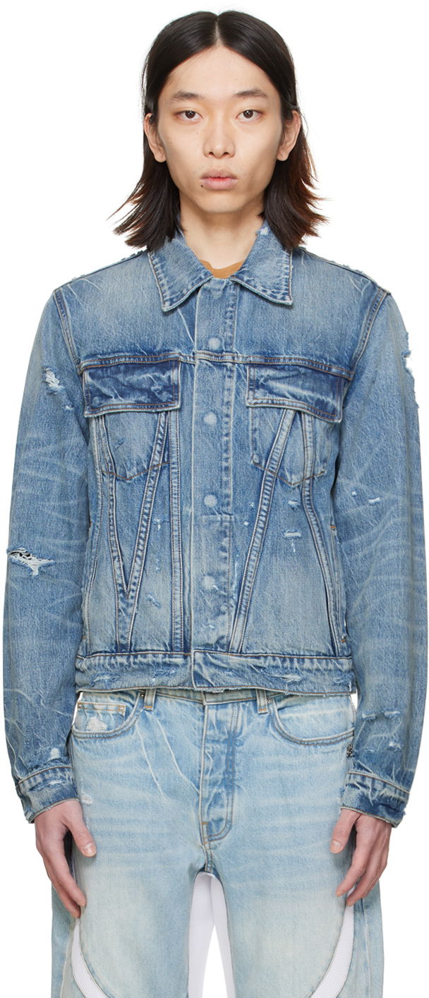 Jakna AMIRI 'MA' Denim Jacket Plava | AMDNTR1001