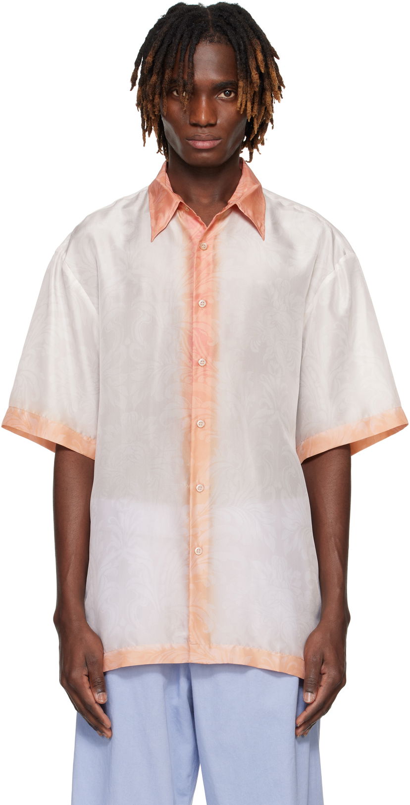 Košulja Dries Van Noten Dries Van Noten Silk Dip Dye Shirt Narančasta | 251-020700-1201
