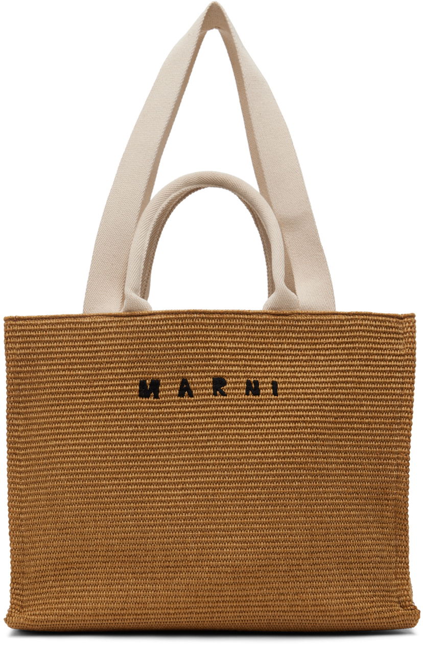 Tote bag Marni East-West Tote Bag Smeđa | SHMQ0034U1 P3860