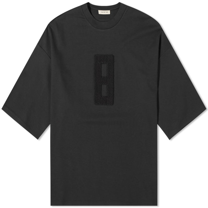 Majica kratkih rukava Fear of God Embroidered 8 Milano T-Shirt Crna | FG850-2052VIS-001