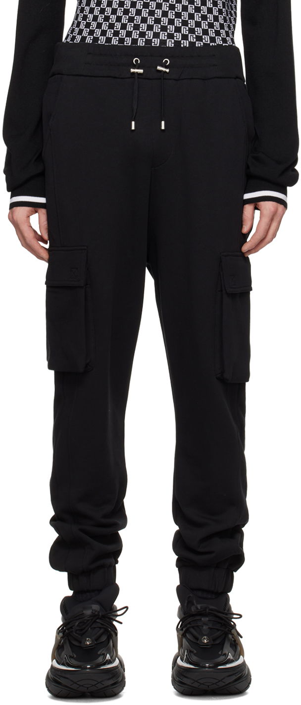 Cargo hlače Balmain Drawstring Cargo Pants Crna | CH1OB295BC64