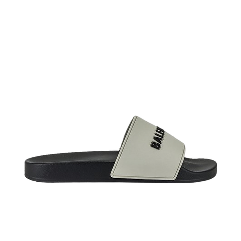 Tenisice i cipele Balenciaga Pool Slides Logo Grey Black Siva | 565826W1S8A1013
