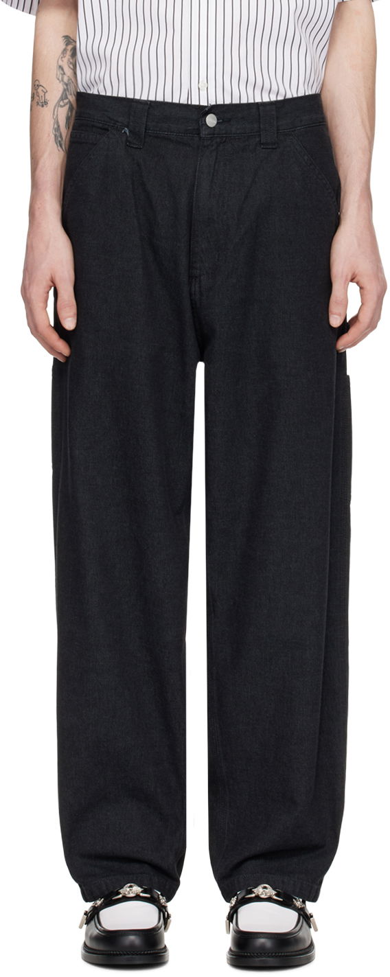 Jeans Carhartt WIP Single Knee Denim Trousers Crna | I033338