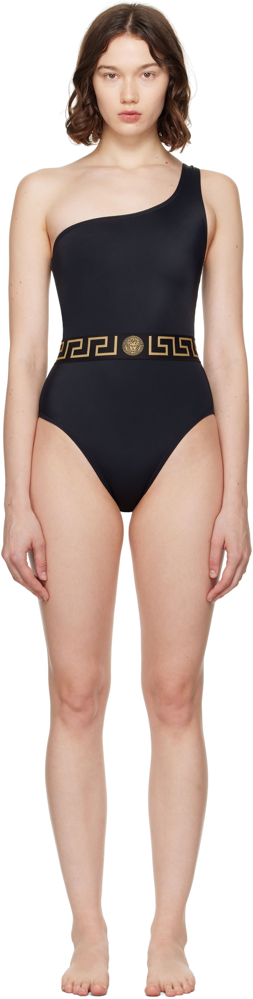 Kupaći kostimi Versace Greca Border One-Piece Swimsuit Crna | 1020488_1A11119