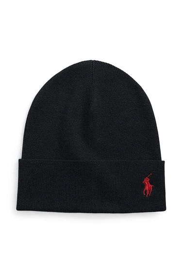 Kapica Polo by Ralph Lauren Black Embroidered Logo Beanie Crna | 449959339, 0