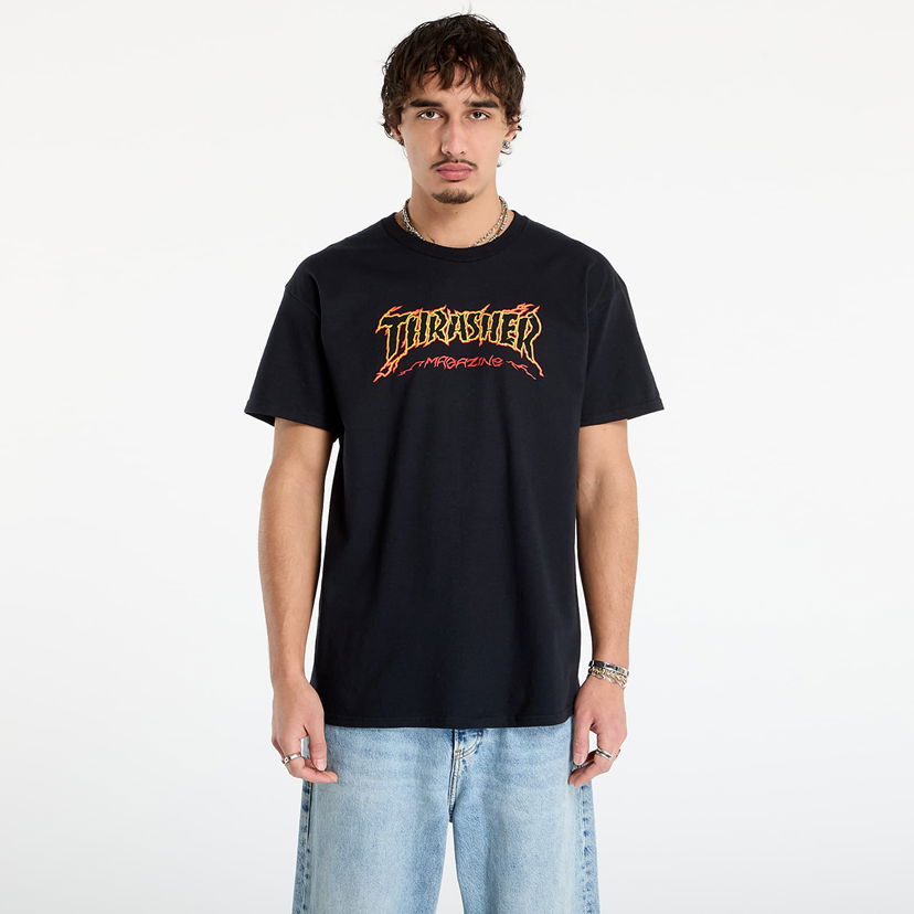Majica kratkih rukava Thrasher Thrasher Cracked by Exteenager T-Shirt L Crna | 145773