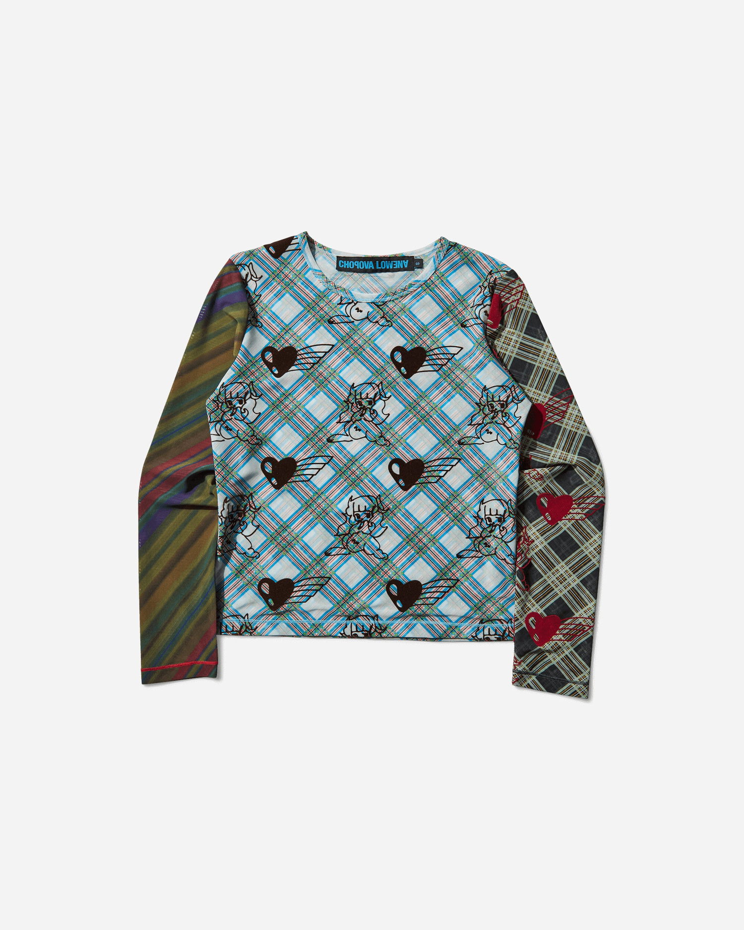 Majice i majice bez rukava Chopova Lowena Bun Gal Flocked Mesh Longsleeve Top Višebojno | 2421 MLT, 1