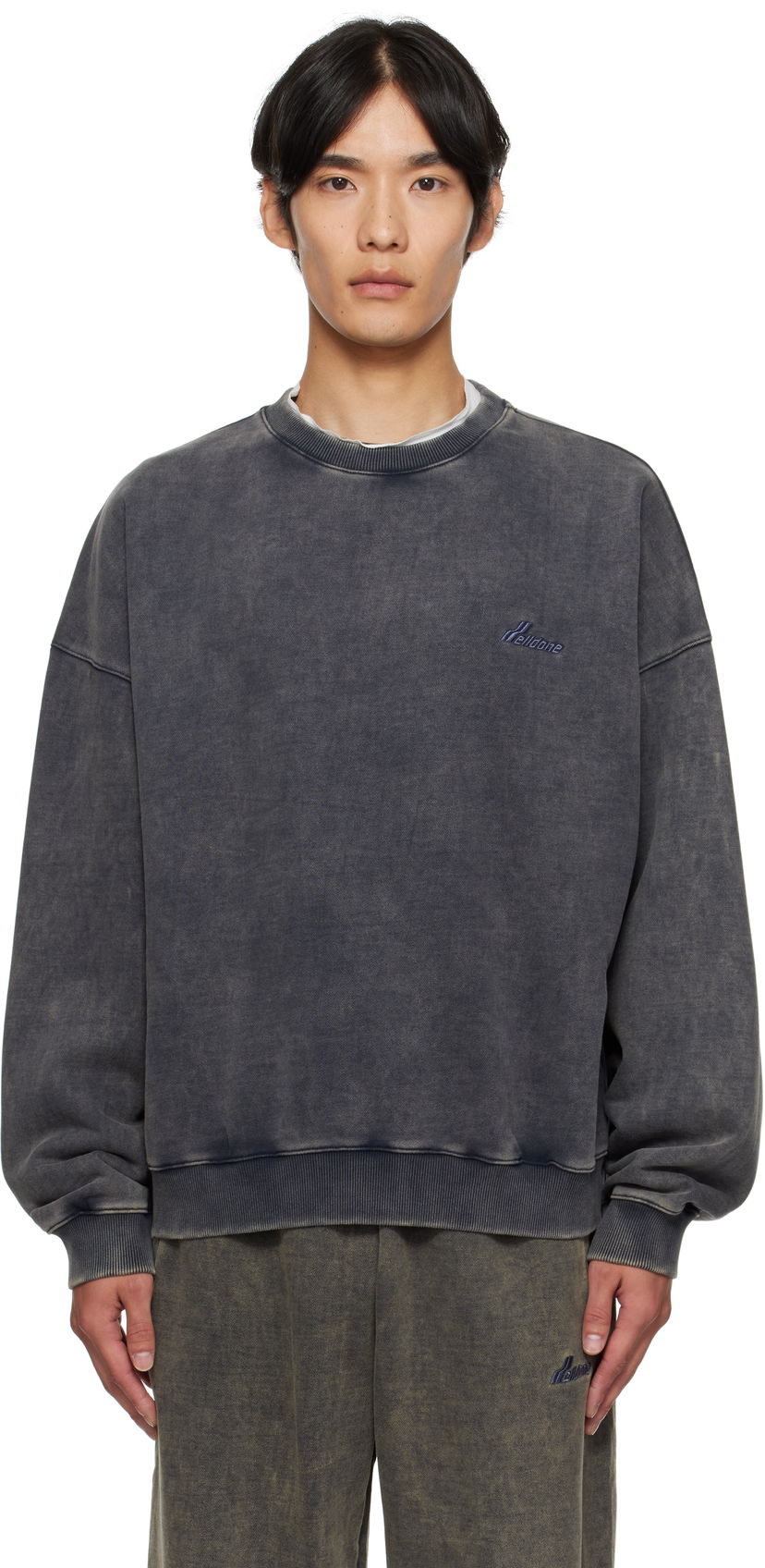 Dukserice We11done We11done Bleached Sweatshirt Siva | WD-TS2-25-785-U-DN