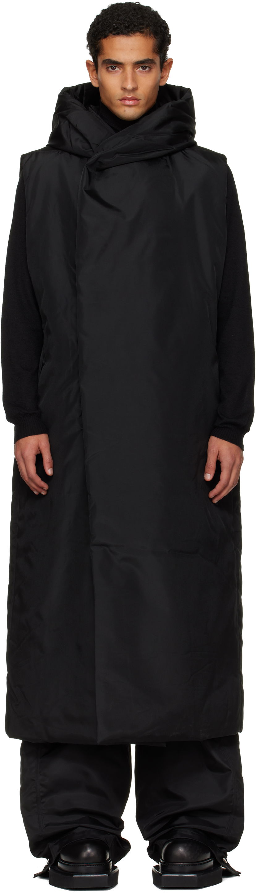 Prsluk Rick Owens Rick Owens DRKSHDW Concordians Hooded Vest Crna | DU02E7972 NCV
