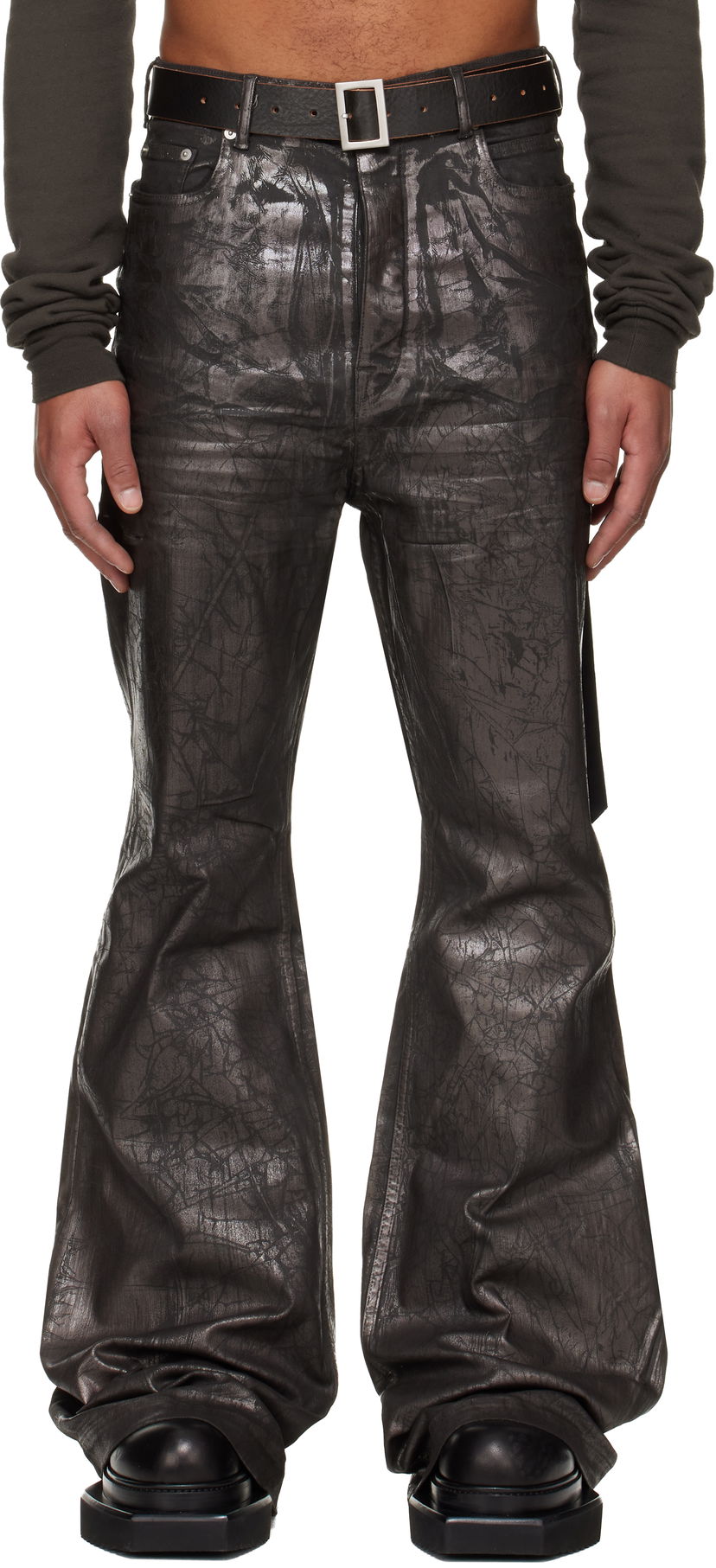 Jeans Rick Owens Rick Owens DRKSHDW Concordians Bolan Bootcut Jeans Metalik | DU02E7365 SBZMC