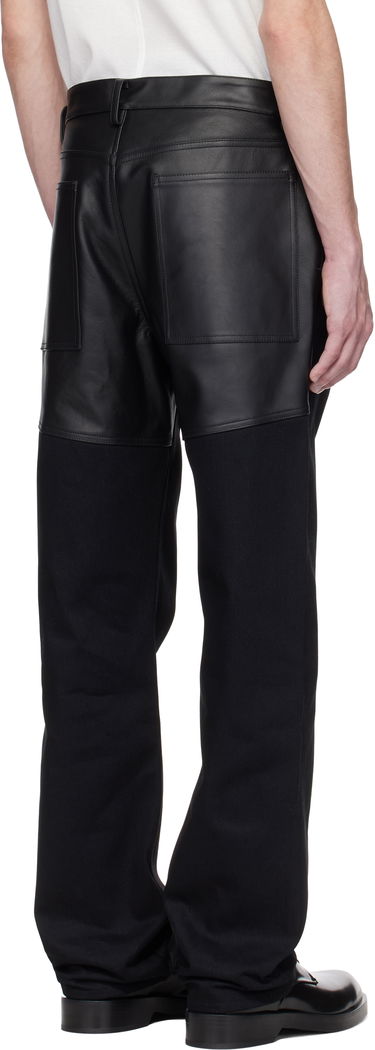 Cargo hlače Jil Sander Jil Sander Leather Jeans Crna | J22KA0267_J46655, 2
