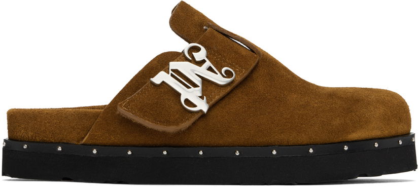 Dodaci Palm Angels Palm Angels Studded 'PA' Mules Smeđa | PWIJ007R24LEA0026000