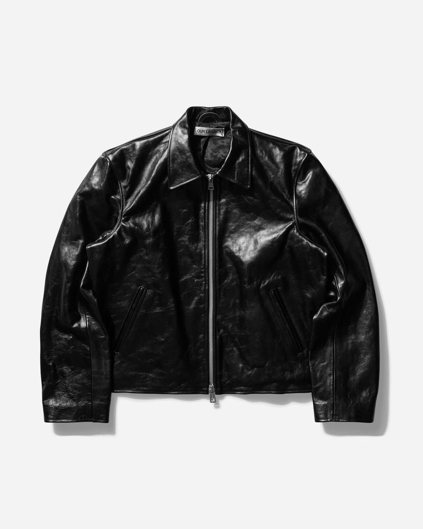 Bomber jakna OUR LEGACY Mini Black Leather Jacket Crna | M4239MTD 001