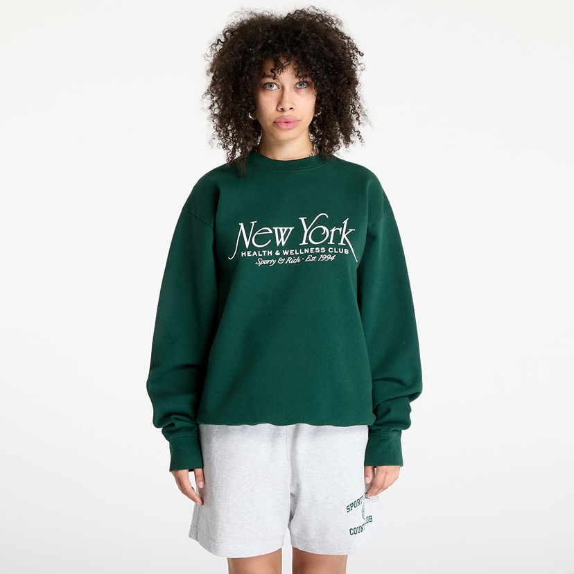 Džemper Sporty & Rich Sporty & Rich NY94 Crewneck Sweatshirt Zelena | ST071606034GR10
