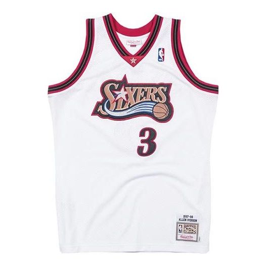 Dres Mitchell & Ness Mitchell & Ness 76ers Basketball Jersey Bijela | AJY4CP19162-P76WHIT97AIV