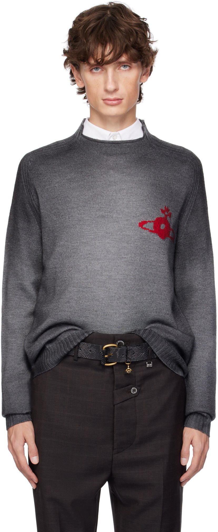 Džemper Vivienne Westwood Sweater Crewneck Siva | 27010023-Y002U-