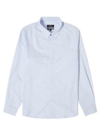 Košulja A.P.C. Greg Log Button Down Stripe Shirt Plava | COGUH-H12499-IAA