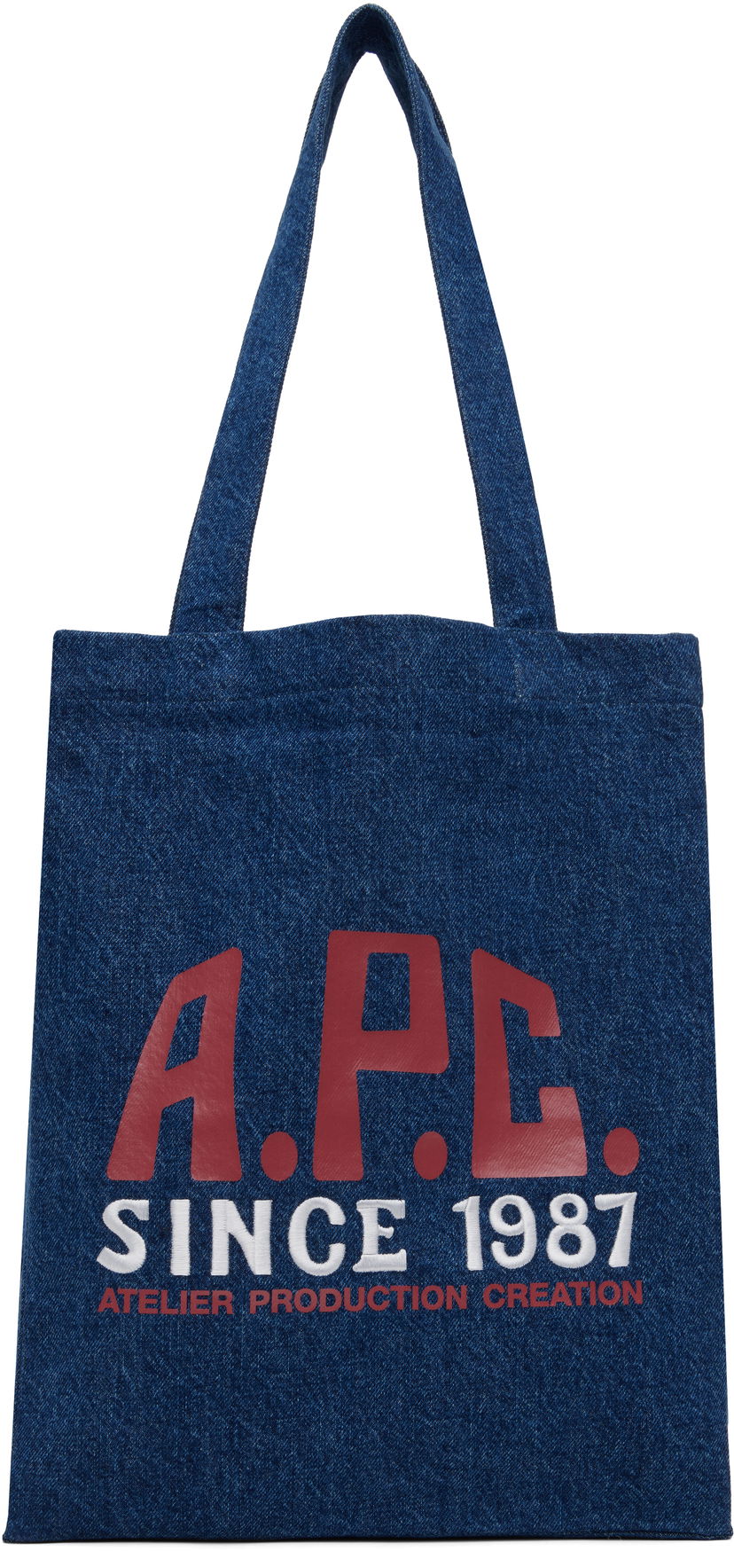 Tote bag A.P.C. A.P.C. Lou Carpenter Denim Tote Bag Plava | COHTD-M61990