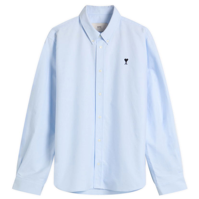 Košulja AMI AMI Paris Men's Cotton Oxford Classic Shirt, Size IT 46 Plava | H25HSH763-CO0031-450H25