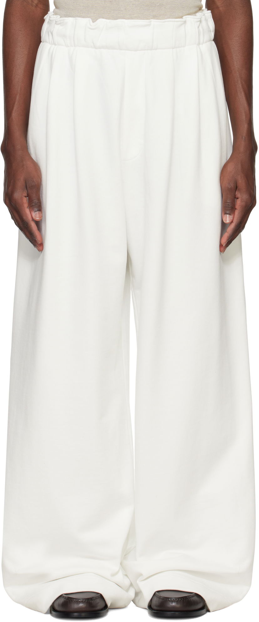 Trenirka Dries Van Noten Dries Van Noten Pleated Sweatpants Bijela | 251-021159-1610