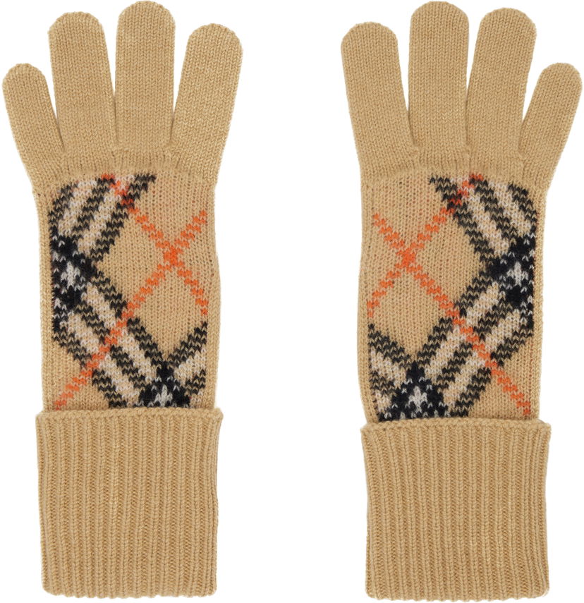 Rukavice Burberry Cashmere Blend Gloves Bež | 8098890