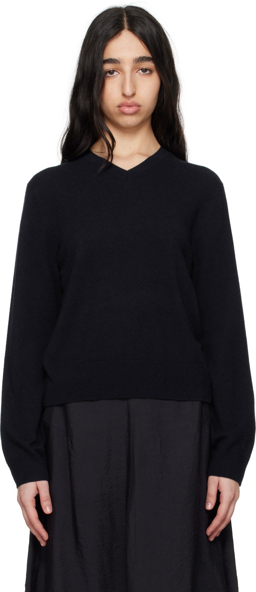 Džemper TOTEME TOTEME Classic V-Neck Sweater Crna | 252-WRT0432-YA0016