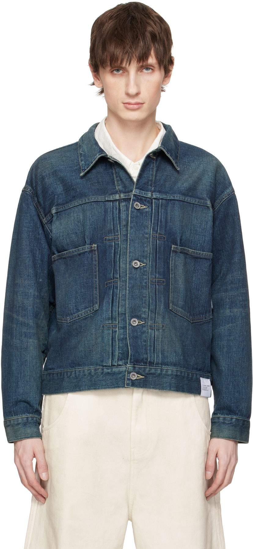 Jakna Neighborhood Neighborhood Washed Type-2 Denim Jacket Plava | 251XBNH-JKM02