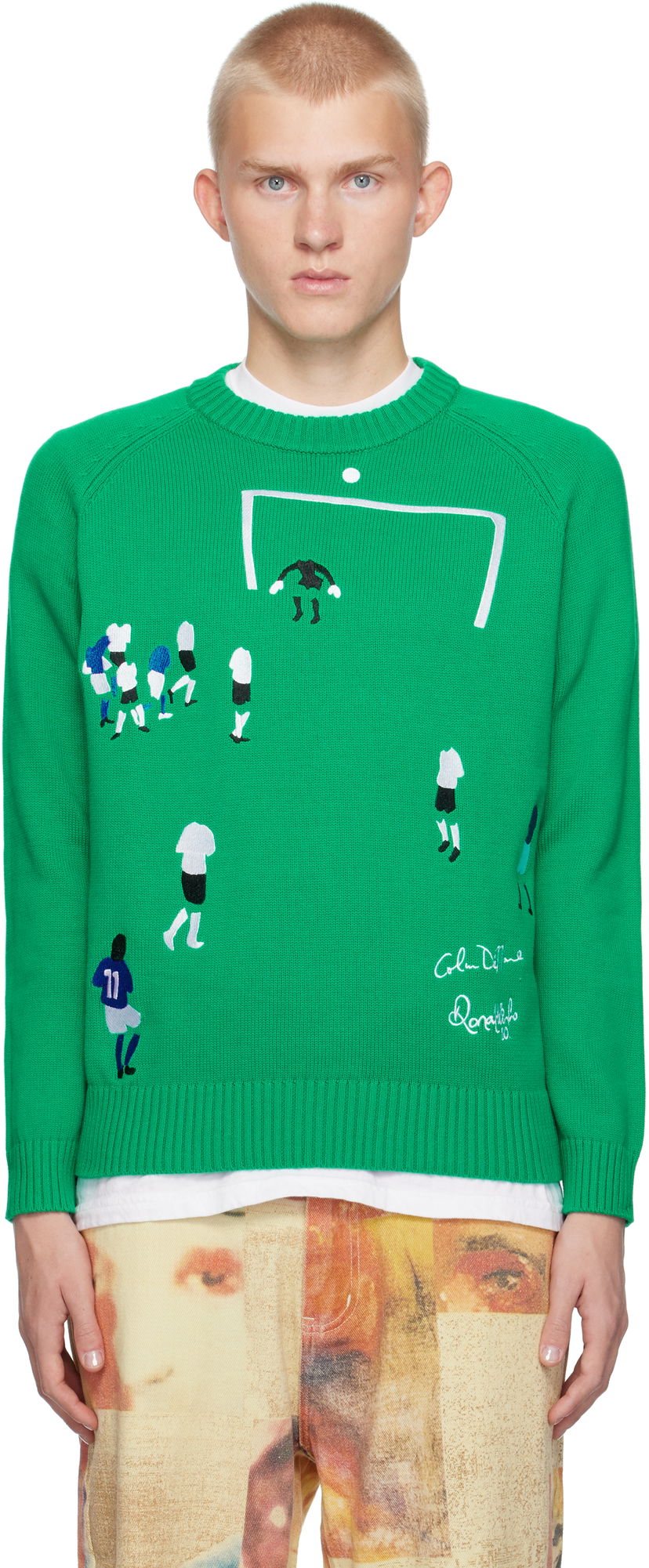 Džemper KidSuper Ronaldinho Edition Goal! Sweater Zelena | AW24-SW-01
