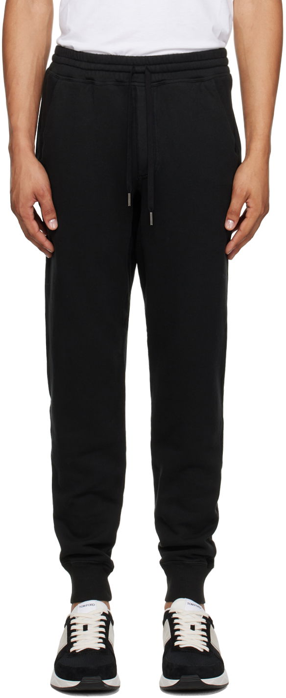 Trenirka Tom Ford Black Garment-Dyed Sweatpants Crna | JAL001-JMC006S23