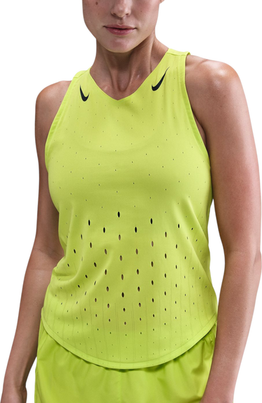 Majica bez rukava Nike AeroSwift Perforated Running Tank Top Žuta | fn2504-389, 0