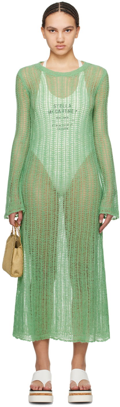 Haljina Stella McCartney Maxi Knit Dress Zelena | 6K07013S2472