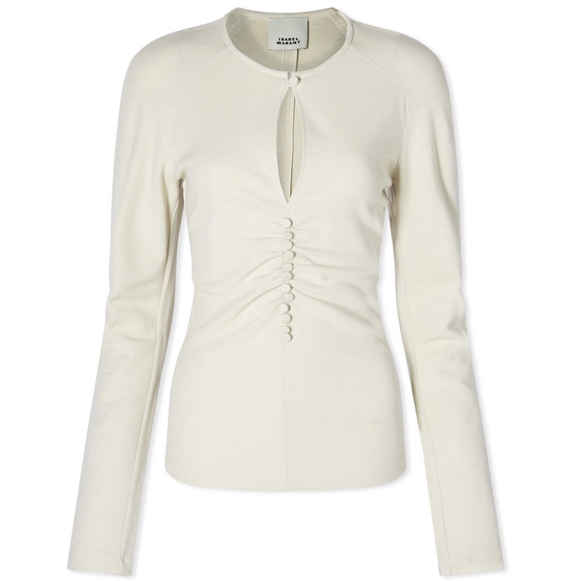 Majica kratkih rukava ISABEL MARANT Isabel Marant Dorine Long Sleeve Top Bež | HT0281FA-A4K22I-90BE