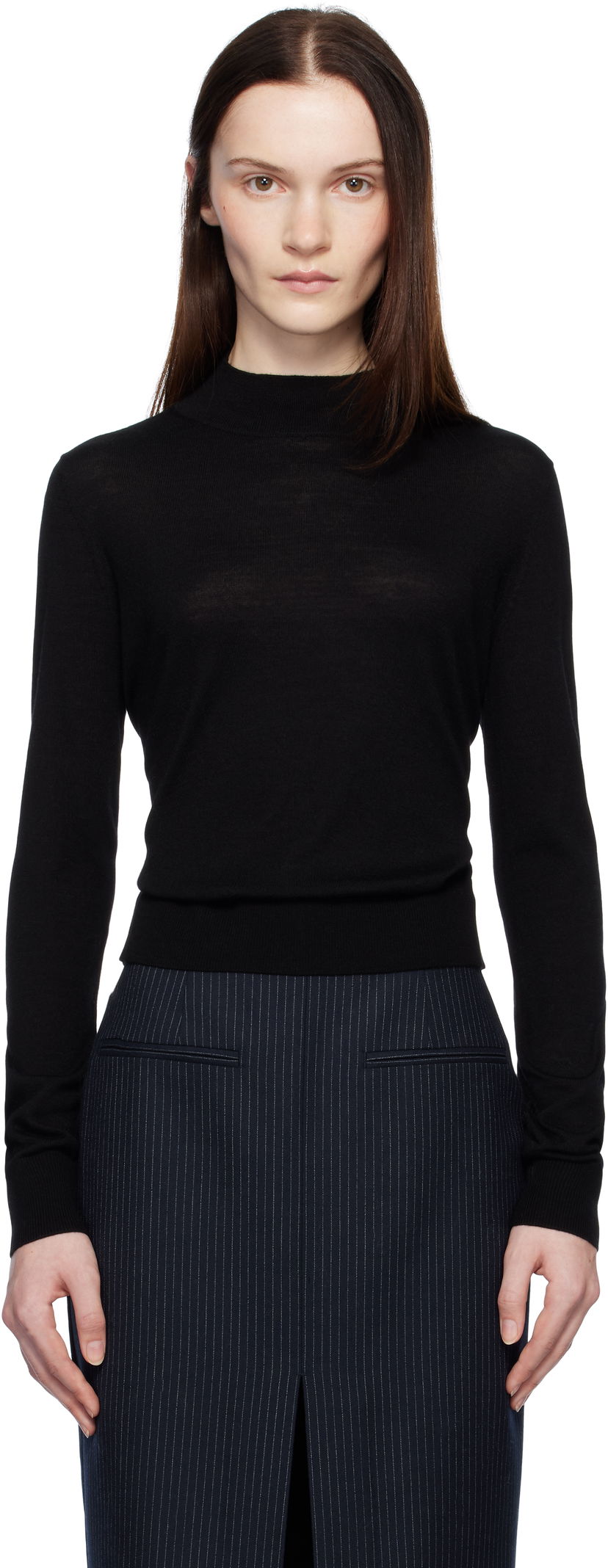 Džemper Anine Bing Monique Long Sleeve Sweater Crna | A-09-10130-BLK1