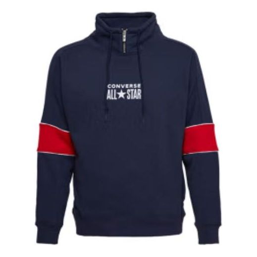 Dukserice Converse All Star Funnel Neck Quarter Zip Sweatshirt Plava | 10018299-A01