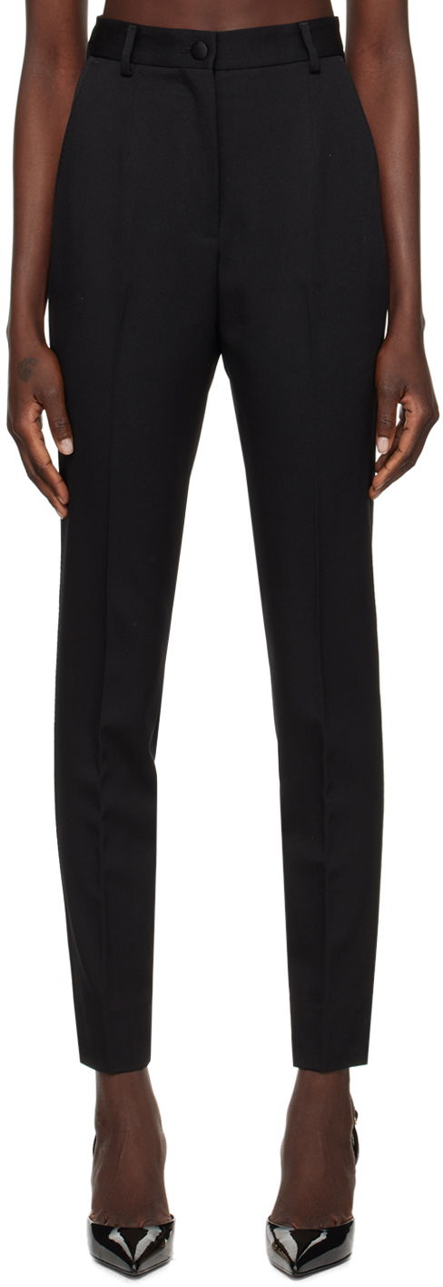 Hlače Dolce & Gabbana Creased Dress Trousers Crna | FTC30T FU28J