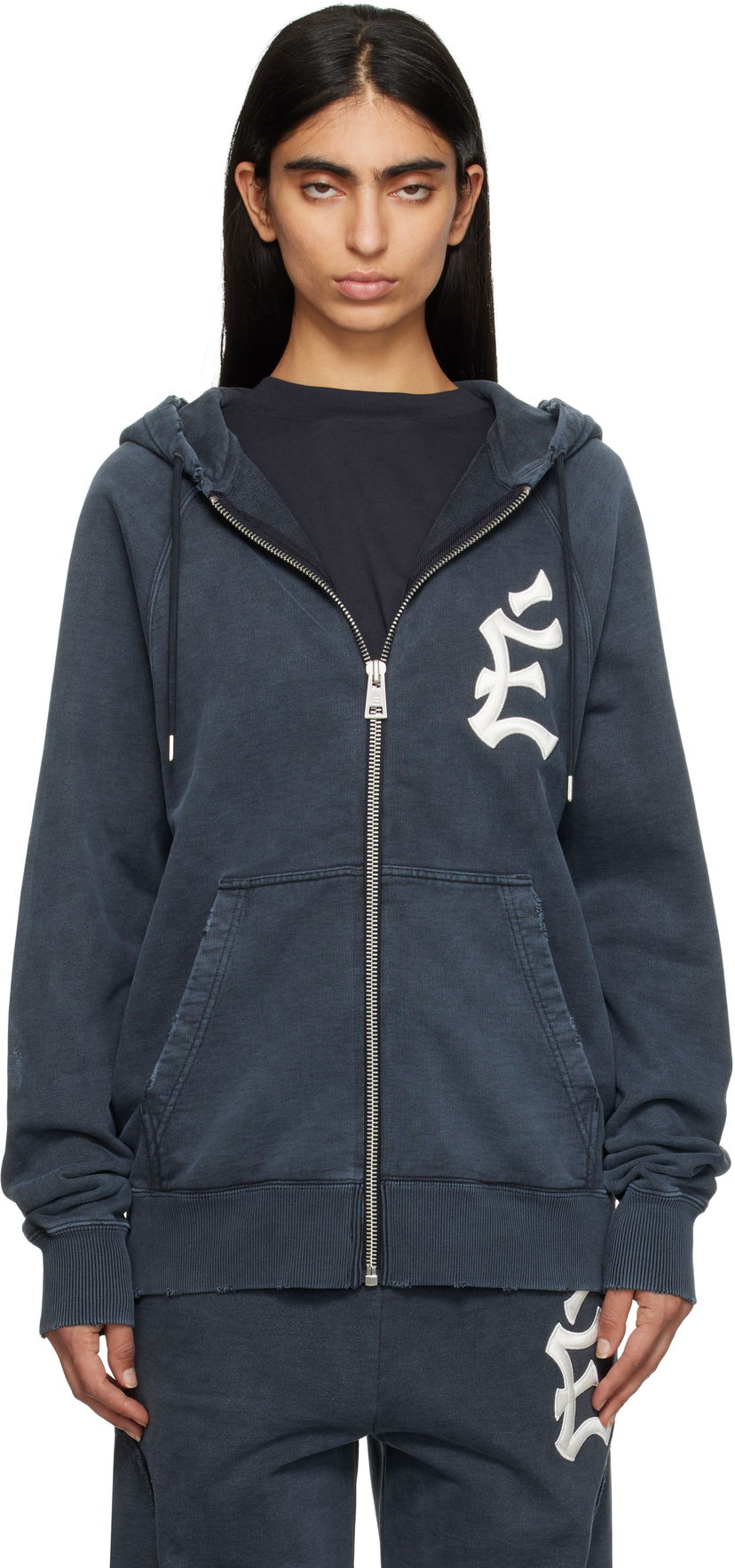 Dukserice Études 'The City' Loose Fit Zip-Up Hoodie Plava | H24MMSWE275-44