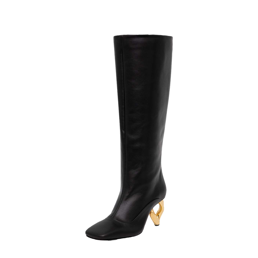 Tenisice i cipele JW Anderson Chain Heel Knee High Boots Crna | ANW43020A.999