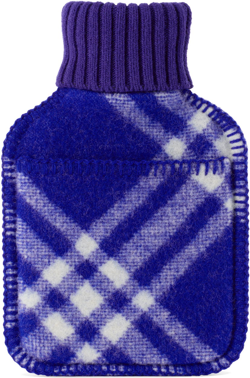 Dodaci Burberry Burberry Wool Check Hot Water Bottle Plava | 8077637