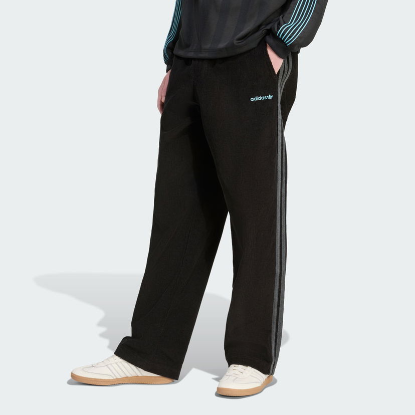 Hlače adidas Performance Corduroy Wide Leg Pants Crna | JX3107