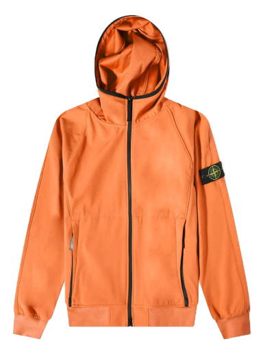 Vjetrovka Stone Island Light Soft Shell-R Hooded Jacket Narančasta | 781540927-V0073