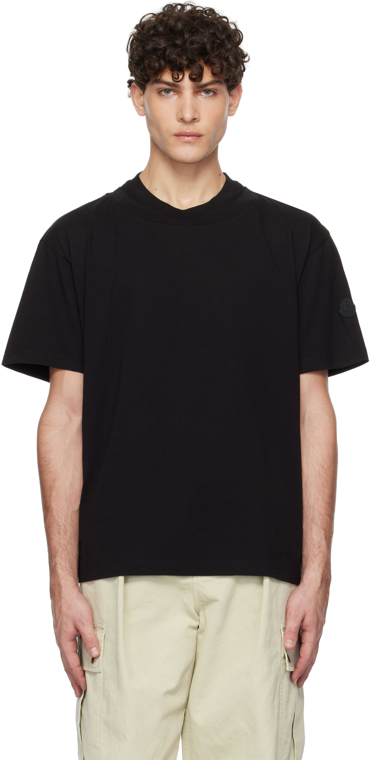 Majica kratkih rukava Moncler Archivio Layered Black T-Shirt Crna | K10918C0000389A17, 0