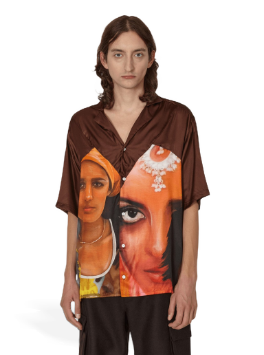 Košulja Ahluwalia Lateo Shirt Smeđa | M-AHLU-TO010-AW22-FA40 WP